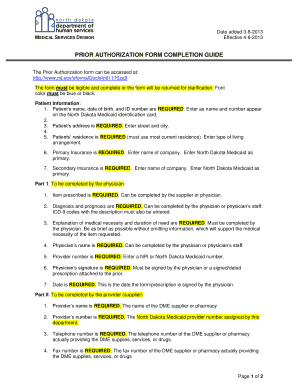 North Dakota Medicaid Prior Authorization Form