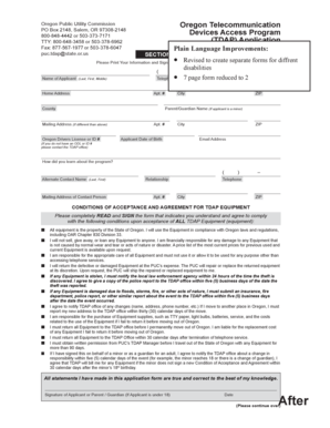 Oregon TDAP Application