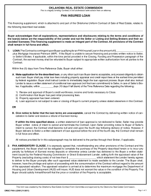 Oklahoma FHA Insured Loan Contract