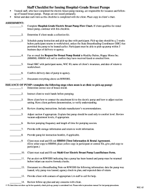 Hospital-Grade Breast Pump Issuance Checklist