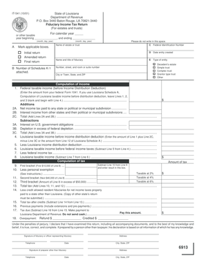 Louisiana Fiduciary Income Tax Return
