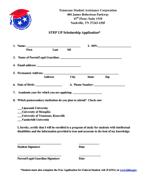 Tennessee STEP UP Scholarship Application