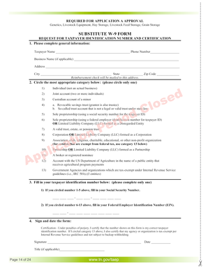 Substitute W-9 Form