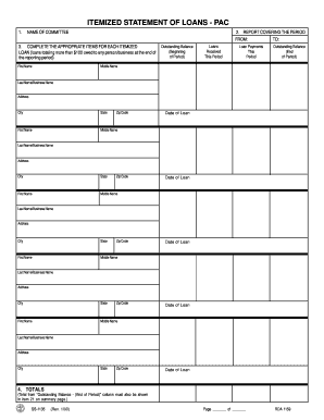 Itemized Statement of Loans - PAC