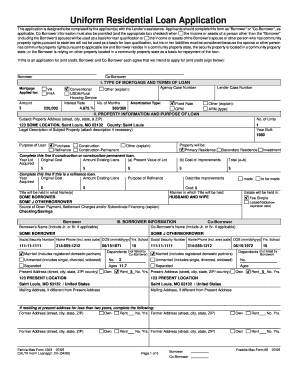 Uniform Residential Loan Application