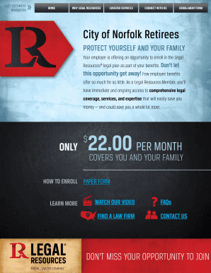 Legal Resources Enrollment Form