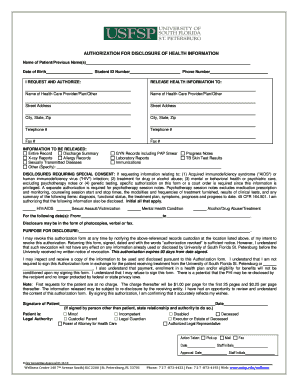 Authorization for Disclosure of Health Information