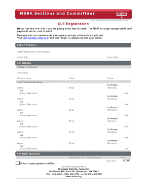 CLE Registration Form