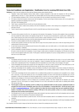 CDSL SMS Alerts Registration Form