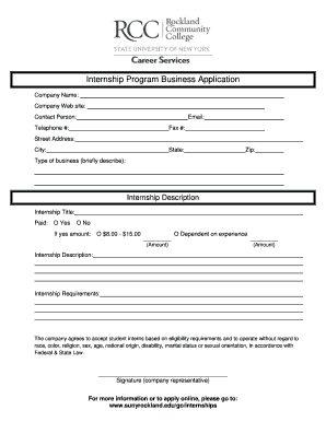 Internship Program Business Application