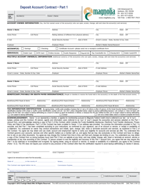 Deposit Account Contract