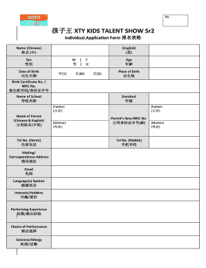 Certificate of assignment sample - how to join xty talent kids show form