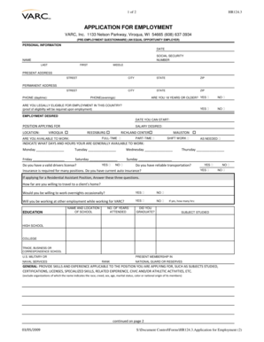 Application for Employment