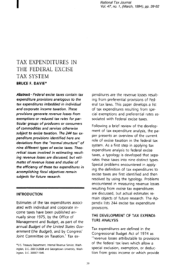 Federal Excise Tax System Analysis