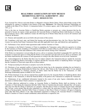 New Mexico Residential Rental Agreement