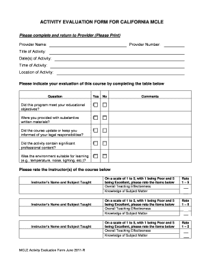 Medical assessment examples - California fillable mcle form