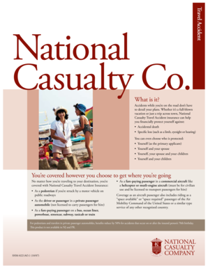 National Casualty Travel Accident Insurance Application