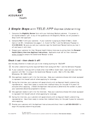 Assurant Health Individual Medical Enrollment Form