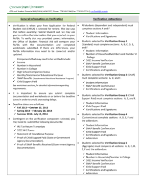 2013-2014 Verification Worksheet