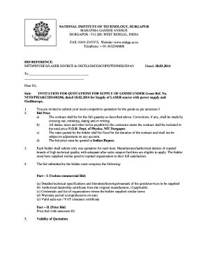 Tender for lasers and oscilloscopes for UG-PG laboratories in Physics