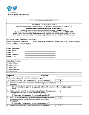 Maxalt Prior Authorization Form
