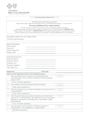 Promacta Prior Authorization Form
