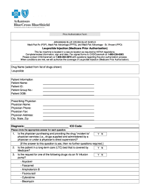 Arkansas Blue Cross Leuprolide Prior Authorization Form