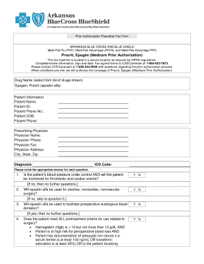 Arkansas Blue Cross Prior Authorization Prescriber Fax Form