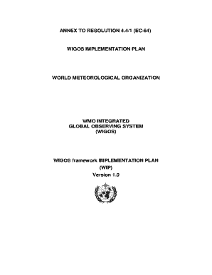 Example of implementation plan - WIGOS framework implementation plan - WMO - wmo