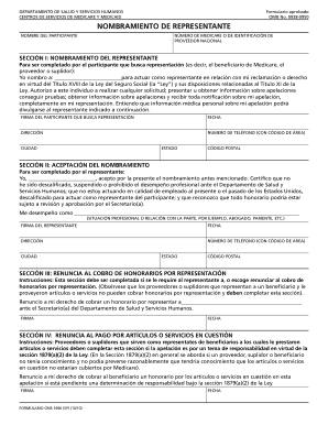Formulario de Nombramiento de Representante