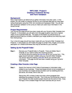 Customer Survey Form Template