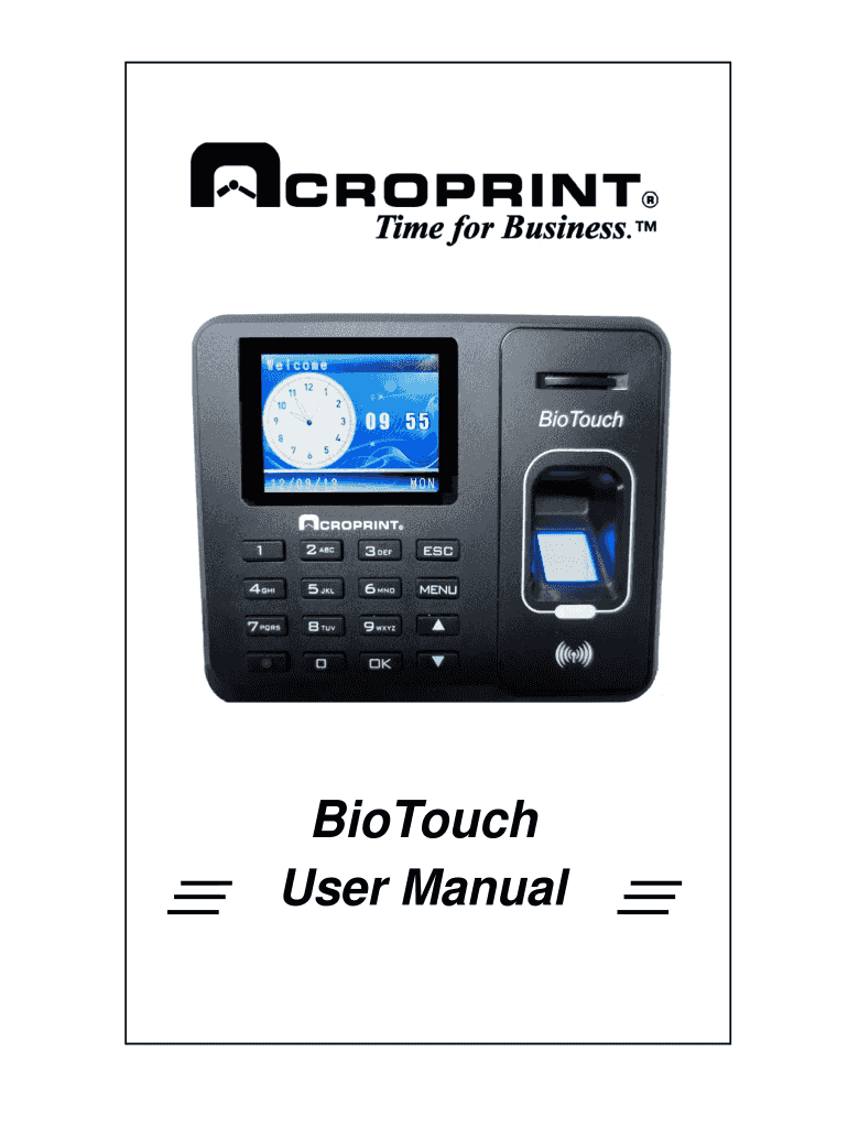 acroprint propunch manual Preview on Page 1