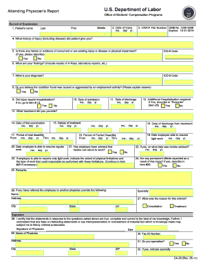 Attending Physician's Report