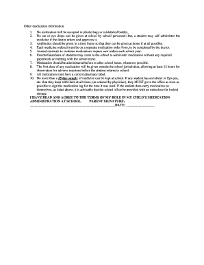 Louisiana School Medication Administration Form