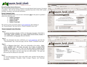 Parent Command Center Registration Form