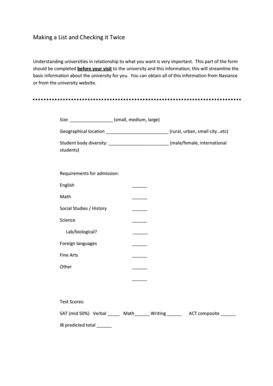 University Campus Visit Form