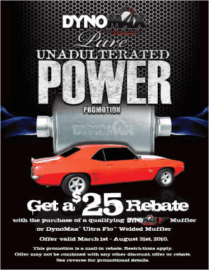 DynoMax Muffler Rebate Form