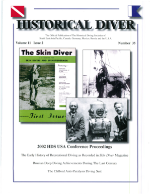 T he Official Publication of The Historical Diving Societies of - aquaticcommons