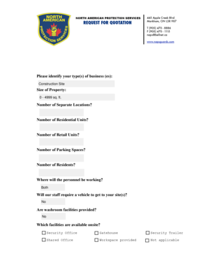 Request for Quotation