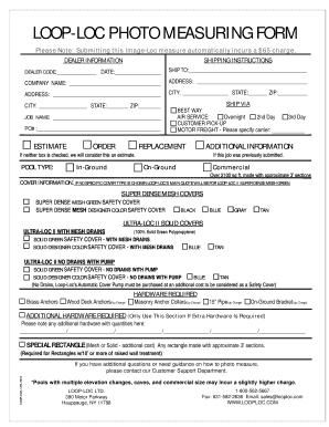 Loop-Loc Photo Measuring Form