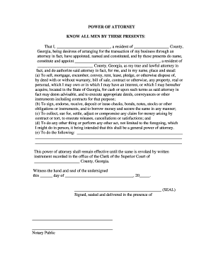 Georgia General Power of Attorney