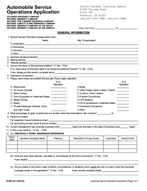 Automobile Service Operations Application - Pacific Gateway ...