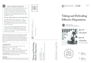 Ohio New Lawyer Training CLE 14-035