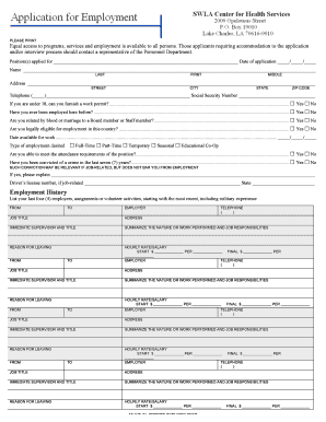 Employment Application Form
