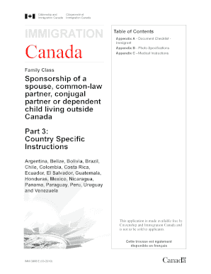 Canada Immigration Application Form