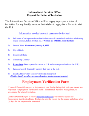 Employment Verification Form - lsuhsc