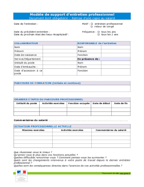 Compte-rendu d'un entretien professionnel : rgles et exemples