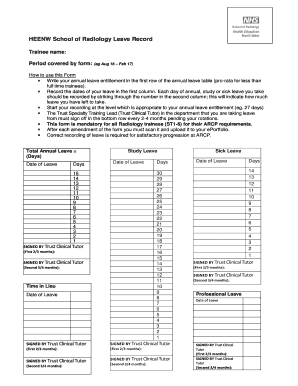 Leave Record Form (New)