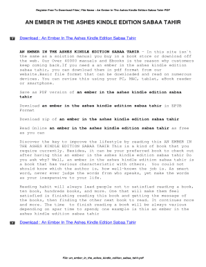 an ember in the ashes