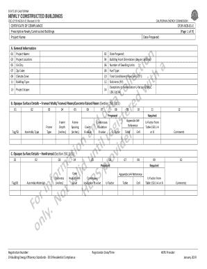 California Newly Constructed Buildings Certificate of Compliance